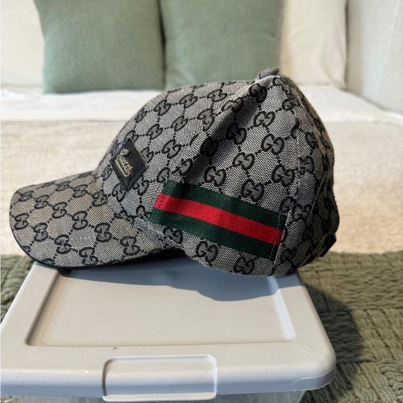 ORIGINAL GG CANVAS BASEBALL HAT WITH WEB - Picture 1 of 7